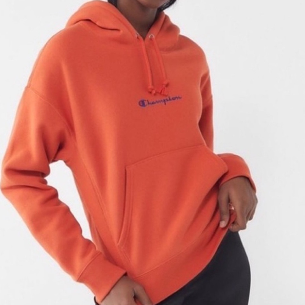 WOMEN CHAMPION ORANGE HOODIE